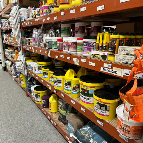 Feed and supplies inside of Wana Feed Service Inc