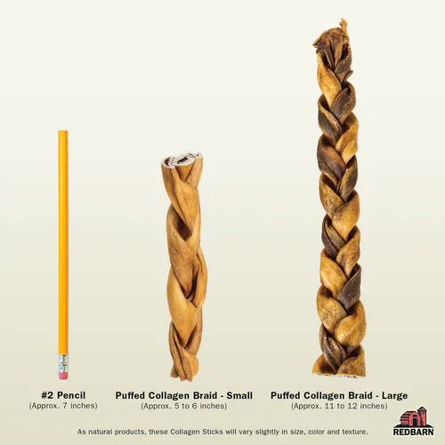 Redbarn Pet Products Puffed Collagen Braid