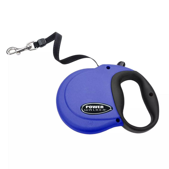 Coastal Pet Products Power Walker Dog Retractable Leash Small Blue (Small, Blue)