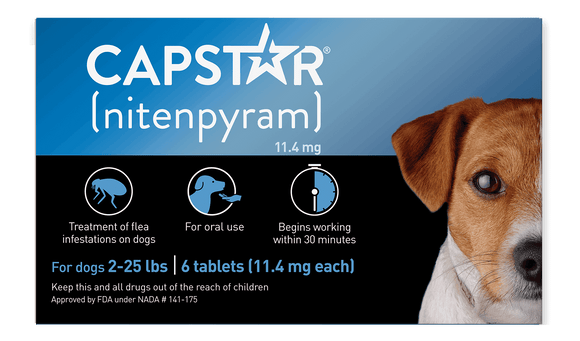 PetIQ CAPSTAR (nitenpyram) Fast-Acting Oral Flea Treatment for Small Dogs (2-25lb)