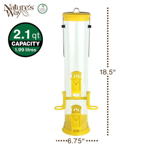 Nature's Way Large Plastic Thistle Tube Bird Feeder