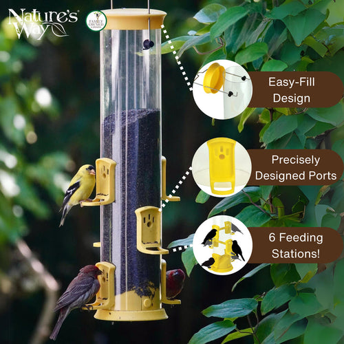 Nature's Way Large Plastic Thistle Tube Bird Feeder