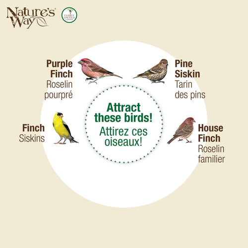 Nature's Way Large Plastic Thistle Tube Bird Feeder