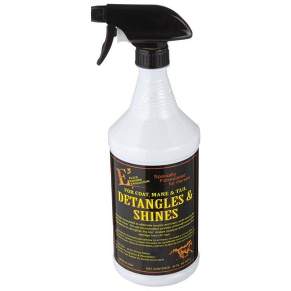 E3 DETANGLES & SHINES SPRAY FOR HORSES (32 OZ)